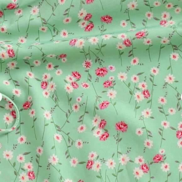 GREEN FLOWER SUMMER DRESS - Picture 3 of 7